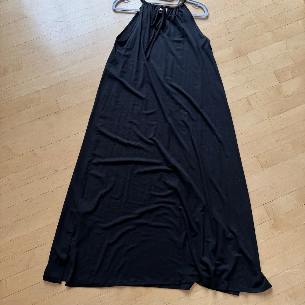 Eileen Fisher Fine Jersey Full Length Jersey Halter Dress ,GL1333 - Picture 6 of 7